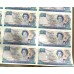NEW ZEALAND 1990 . TEN 10 DOLLARS BANKNOTES . SHEET OF 32
